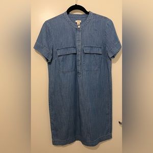 J. Crew Short Sleeve Chambray Dress - Size 4